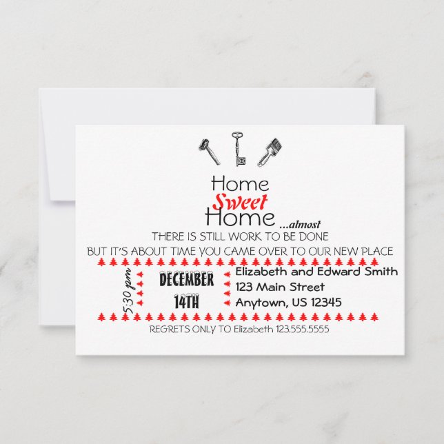 Convite Home doce Home (Frente)