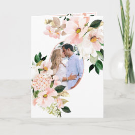 Convite Hortênsias Rosas Tulipas Brancas Foto Casamento Bo