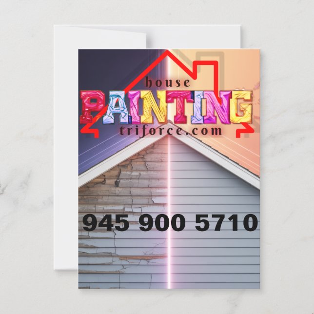 Convite house painting card ad (Frente)