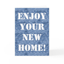 Housewarming azul do invólucro com bolhas de ar