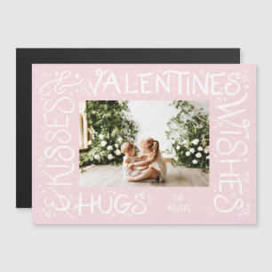 Convite "Hugs & Kisses & Dia de os namorados Wish", com le
