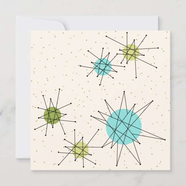 Convite Icônico de Starbursts Atômicos (Frente)
