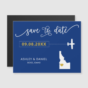 Convite Idaho Wedding Save the Date Card, Map