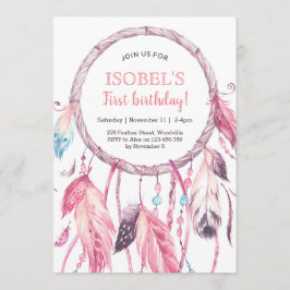 Convite ideal cor-de-rosa colorido do aniversário