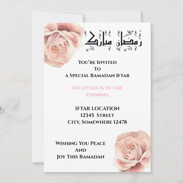 Convite Iftar ramadan (Frente)