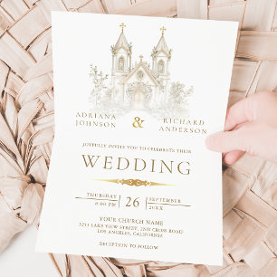 Convite Igreja Católica de Ouro Branco Tudo em Um Casament