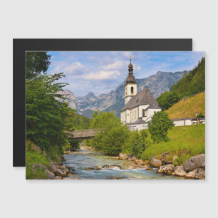 Convite Igreja de montanha com paisagem