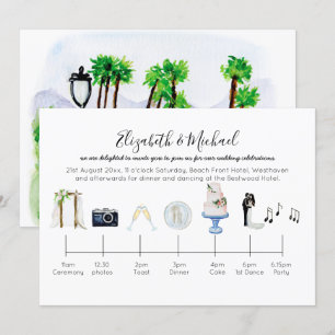 Convite Ilustrado de Casamento de Jardim