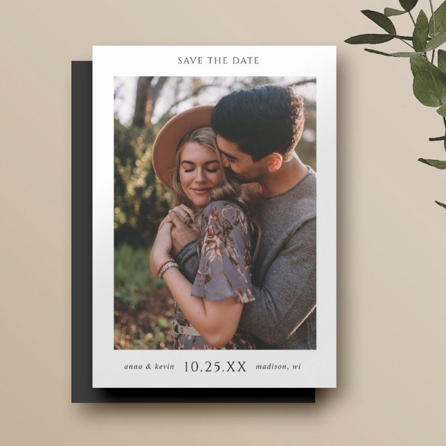 Convite Ímã de Casamento Salve a Data com Foto (Criador carregado)