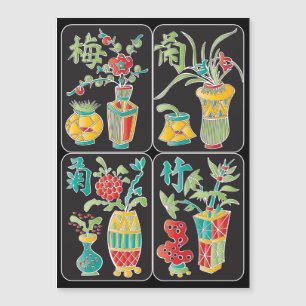 Convite Ímã de Flores/Estações Planas MJ