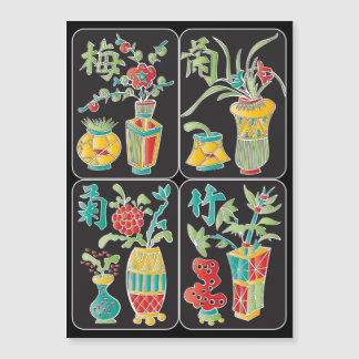 Convite Ímã de Flores/Estações Planas MJ