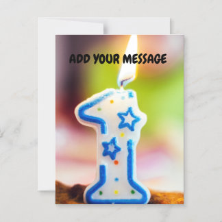 Convite 🎂 Ímã de lembrança de 1º aniversário Personalizáv