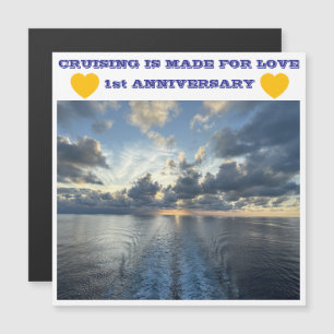 CONVITE ÍMÃ DE PORTA DE CRUISE DE 1º ANIVERSÁRIO