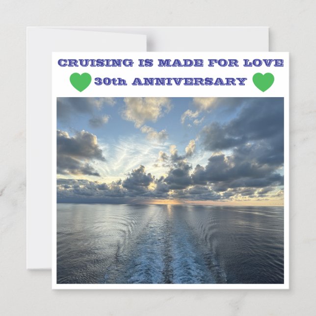 CONVITE ÍMÃ DE PORTA DE CRUISE DE 30º ANIVERSÁRIO (Frente)