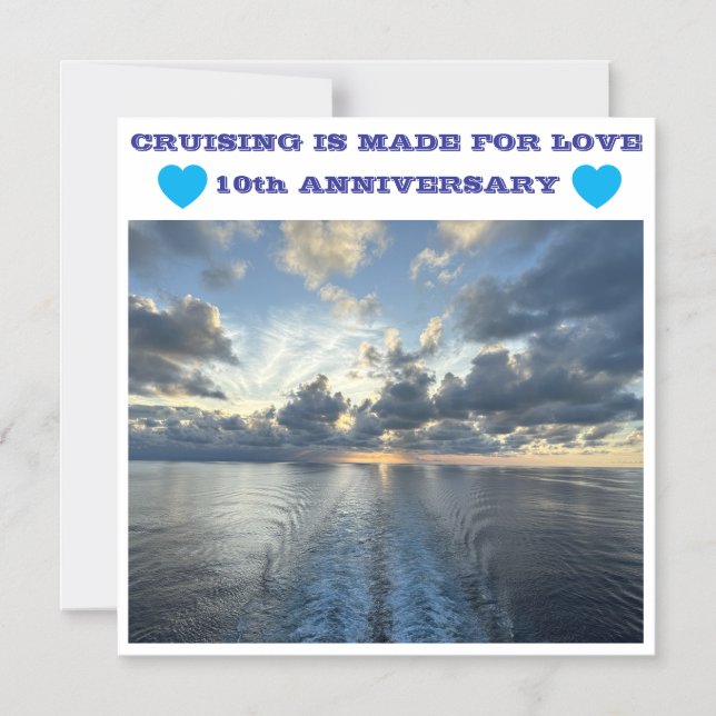 CONVITE ÍMÃ DE PORTA DE CRUISEIRO DE 10º ANIVERSÁRIO (Frente)