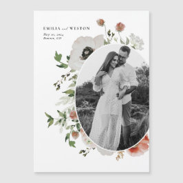 Convite Ímã de Salvar a Data de Casamento Boêmio de Outono