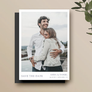 Convite Ímã de Salvar a Data de Casamento com Foto Simples