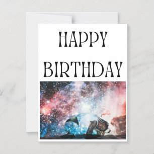 Convite Ímã Feliz Aniversário Céu Estrelado & Senhora Eleg