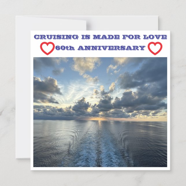 CONVITE ÍMÃ PARA PORTA DE CRUISEIRO DE 60 ANOS DE ANIVERSÁ (Frente)