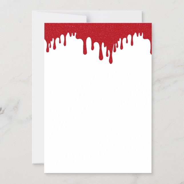 Convite Ímã Personalizado do Tomate Vermelho Gotejante (Frente)