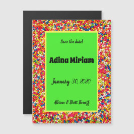 Convite Imã salve a data de Baby Gumballs