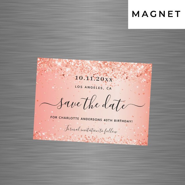 Convite Imã salve a data de orvalho de aniversário (Criador carregado)