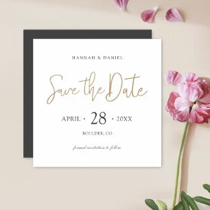 Convite Imã salve o dia Sem Fotografia Script Dourado Pers