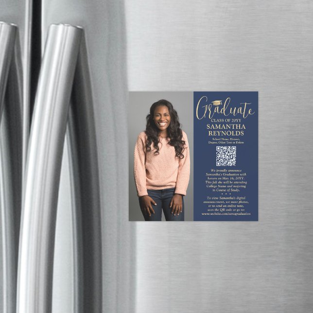 Convite Imagem de Anúncio de Foto Dourada do Marinho de Fo (Criador carregado)