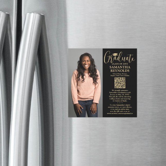 Convite Imagem de Anúncio de Foto Dourada Preta para Forma (Criador carregado)