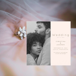 Convite Imagem do Blush Elegante Salva a Data