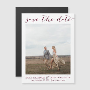 Convite Imãs salves a data com uma única revista fotogr