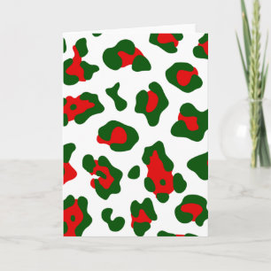 Convite impressão de leopardo de natal