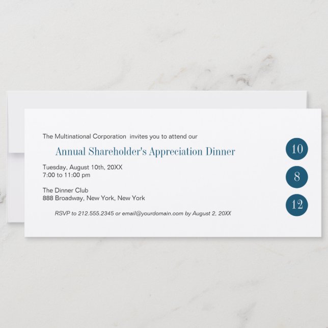 Convite incorporado de três círculos (Frente)