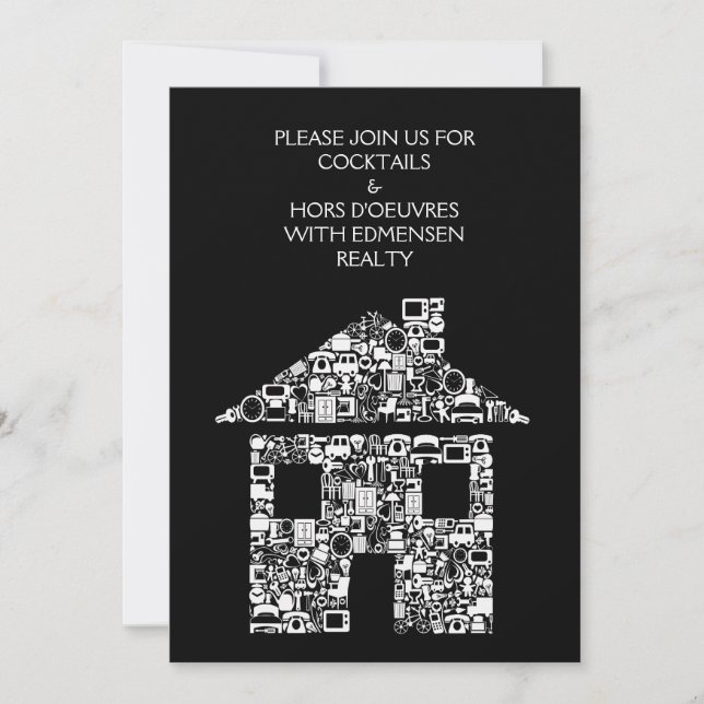 Convite incorporado do cocktail DIY do evento (Frente)