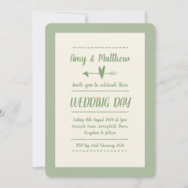 Convite Informal Sage Green e Cream