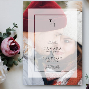 Convite Iniciais de Efeito de Transparência do Vellum Casa