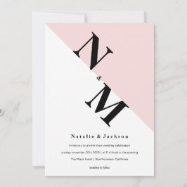 Convite inicial para casamento moderno