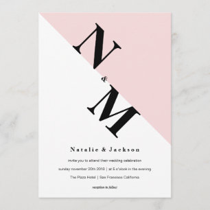 Convite inicial para casamento moderno