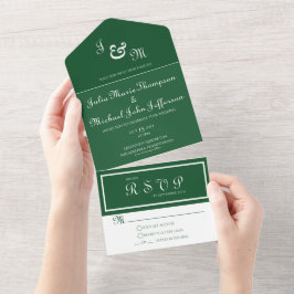 Convite inspirado irlandês com RSVP
