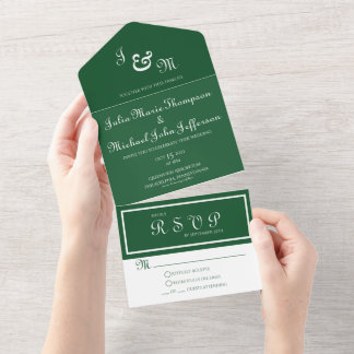 Convite inspirado irlandês com RSVP