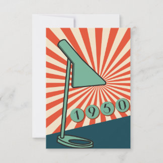 Convite inspirado nos anos 50. Vintage e elegante