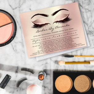 Convite Instruções de Pós-tratamento Lashes Extensão M