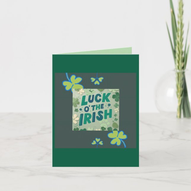 Convite Invitation Luck O' The Irish  (Frente)