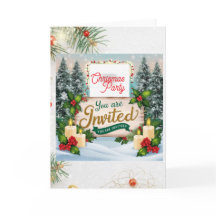 Invitation pliée chrismas