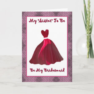 Convite Irmã em Direito para Bridesmaid