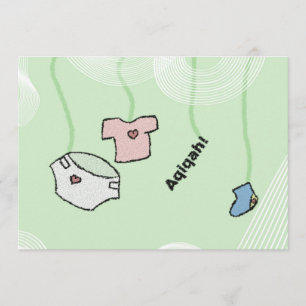 Convite islâmico Aqiqa - celebração de bebês