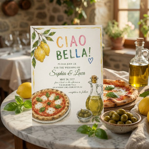 Convite Italiano de Pizza & Azeite Ciao Bella de L