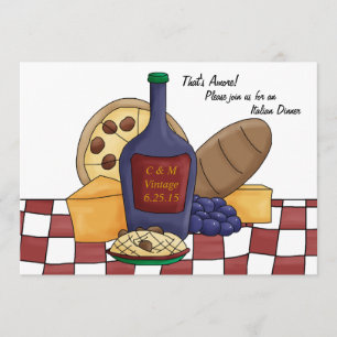 Convite italiano do comensal