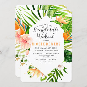 Convite Itinerário de Fim de Semana de Bachelorett