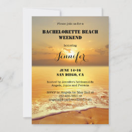 Convite Itinerário de Fim de Semana de Bachelorett